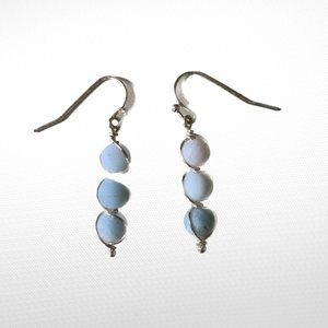 Blue Dangly Stone Earrings